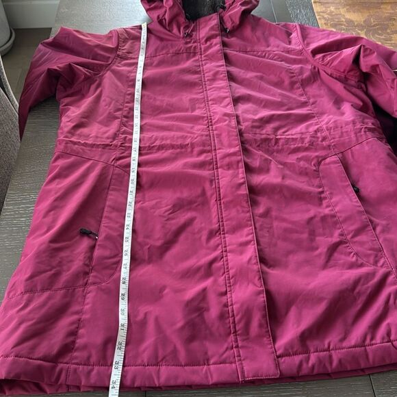 L.L.Bean Women’s Size 1X Regular Deep Magenta Hooded Zipper Up Casual Jacket EUC - Picture 7 of 16